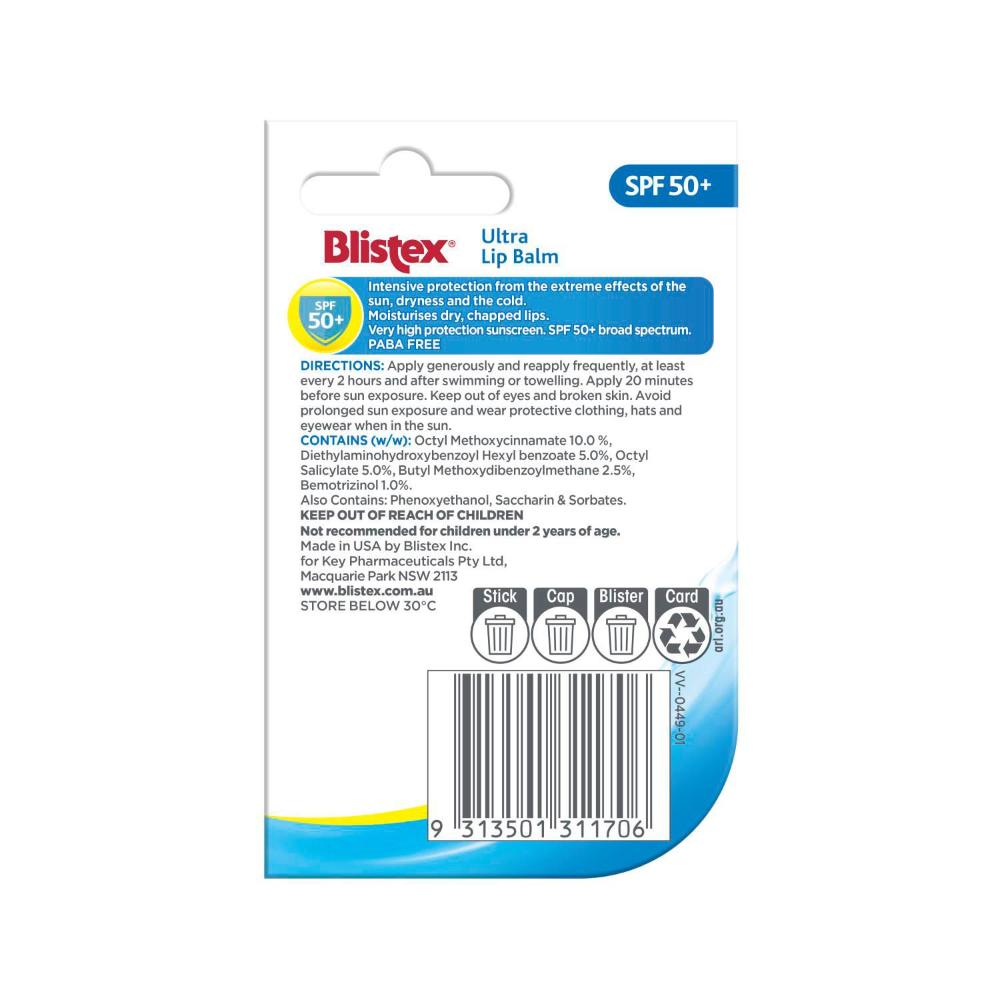Blistex Ultra Lip Balm SPF 50+ - 4.25g