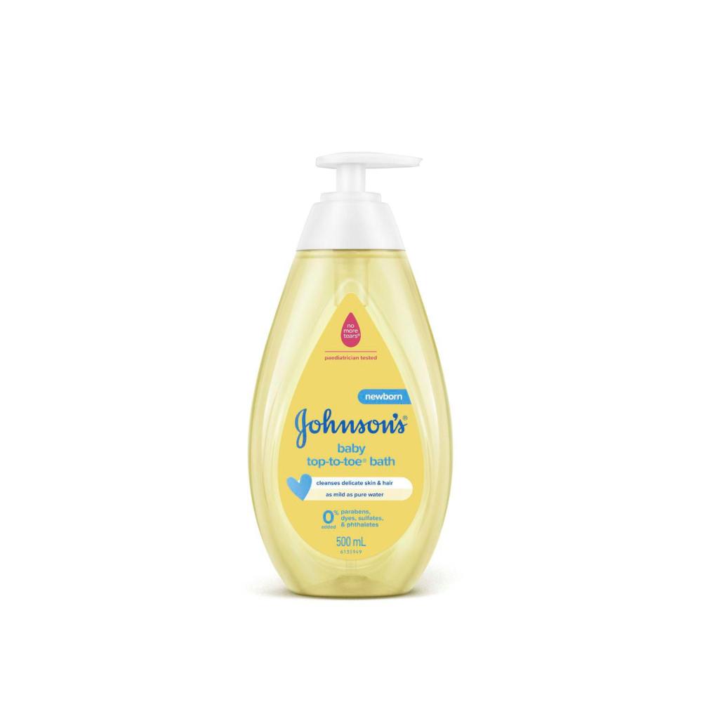 Johnson's Top-To-Toe Gentle Newborn eansing Tear-Free Mild Baby Bath - 500mL