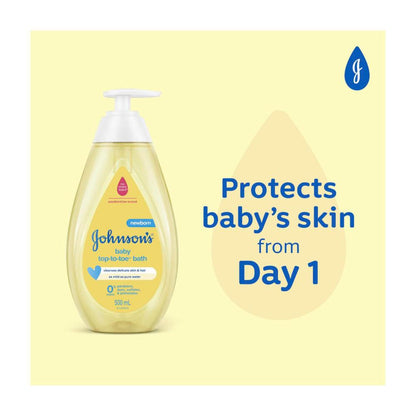 Johnson's Top-To-Toe Gentle Newborn eansing Tear-Free Mild Baby Bath - 500mL