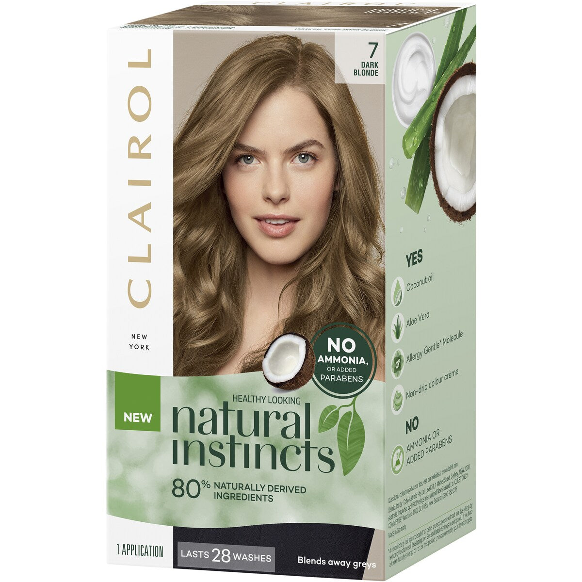 Clairol Natural Instincts Hair Colour 7 Dark Blonde Semi Permanent each