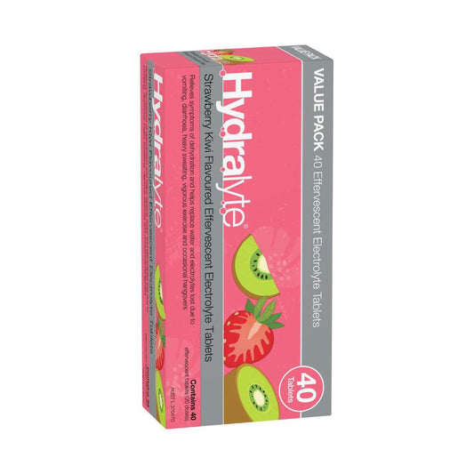 Hydralyte Effervescent Strawberry Kiwi - 40 pack