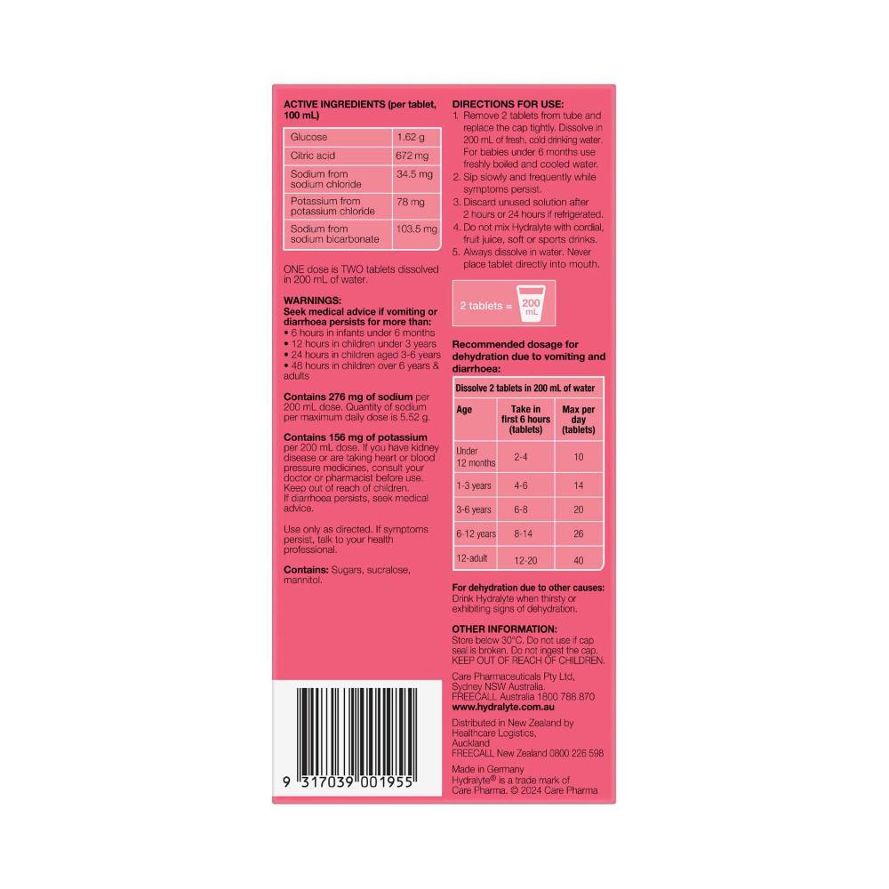 Hydralyte Effervescent Strawberry Kiwi - 40 pack