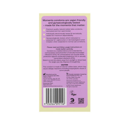 Moments Mega Thin Extra Lubricated Condoms - 12 Pack