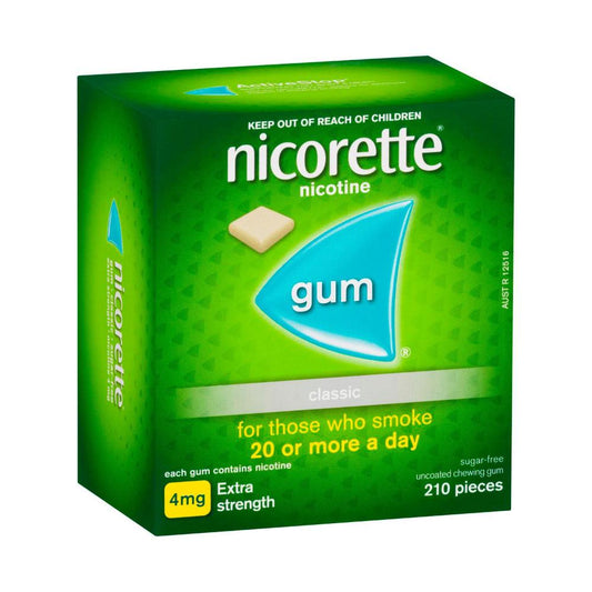 Nicorette Quit Smoking Nicotine Gum Classic 4mg - 210 Pack
