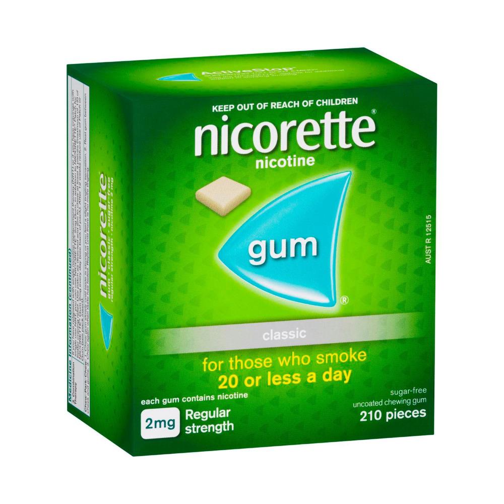Nicorette Gum Classics 2mg - 210 Pack