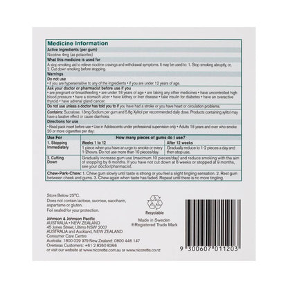Nicorette Gum Icy Mint 4mg - 210 Pack