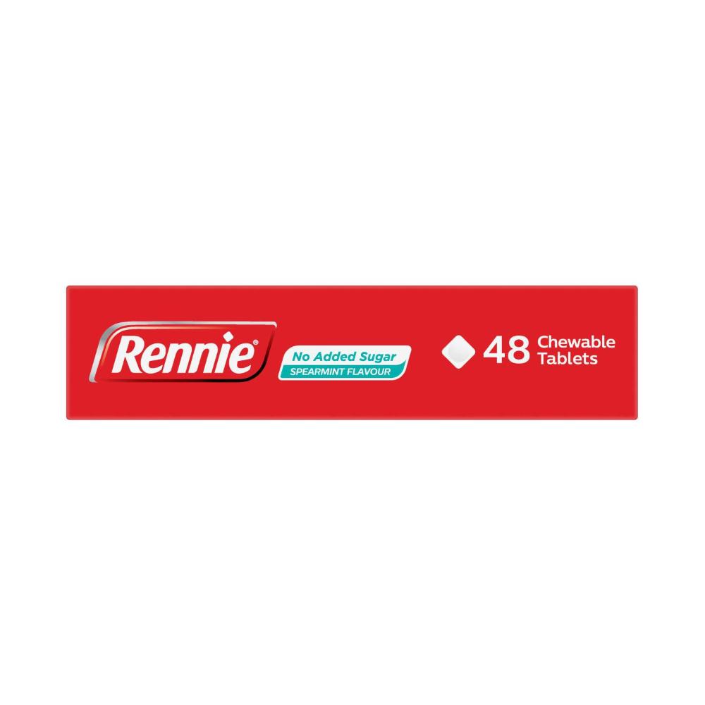 Rennie No Added Sugar Spearmint - 48 pack