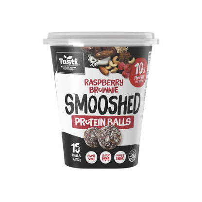 Tasti Smooshed Raspberry Brownie Protein Balls - 174g