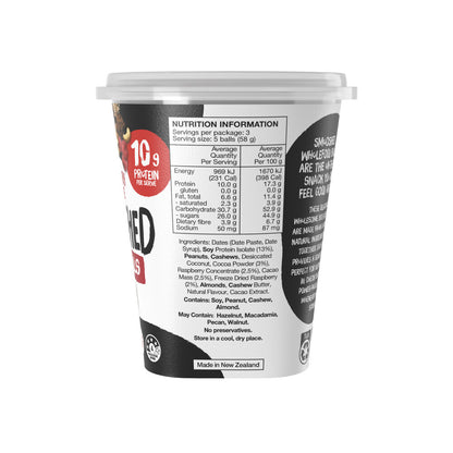 Tasti Smooshed Raspberry Brownie Protein Balls - 174g
