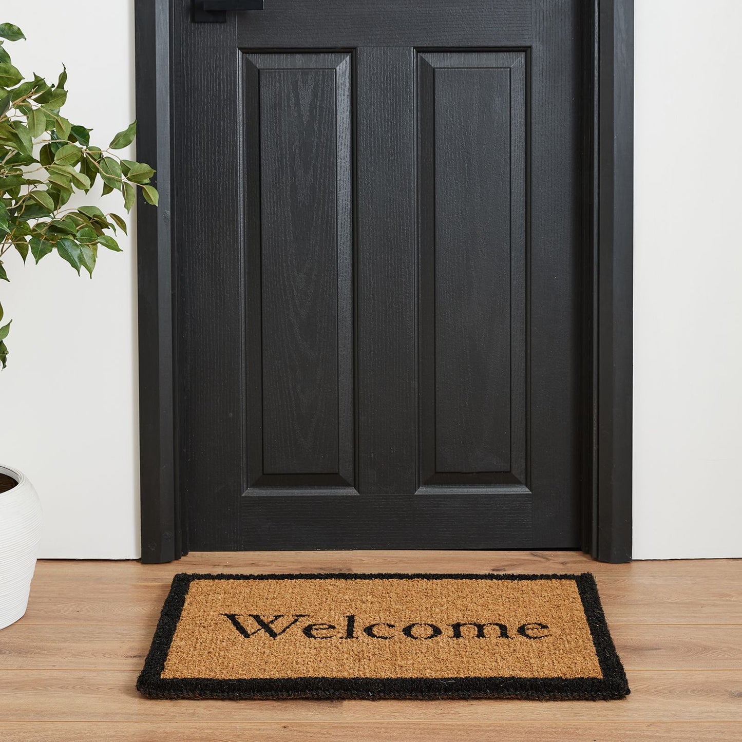 Madras Link Coir Door Mat - 50 x 80cm - Black