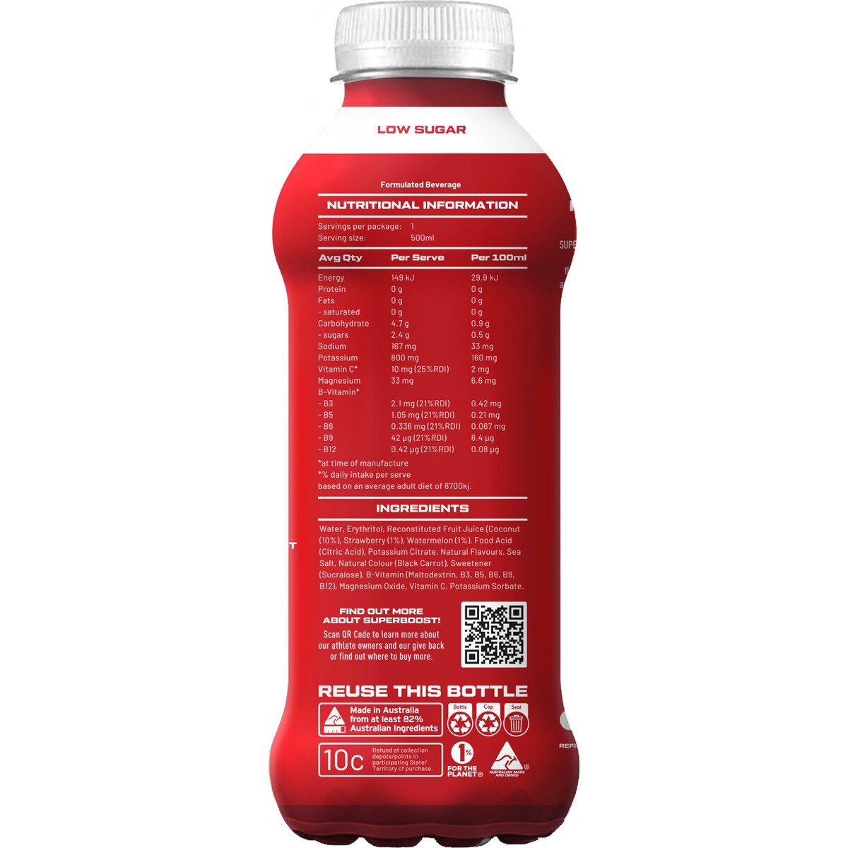 Superboost Hydration Strawberry Watermelon 500mL