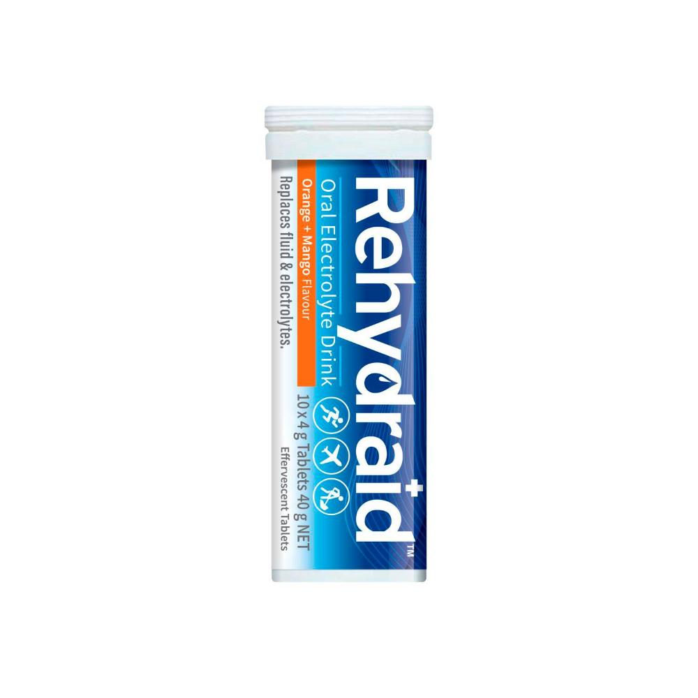 Rehydraid Electrolyte Effervescent Tablets Orange & Mango - 10 Pack