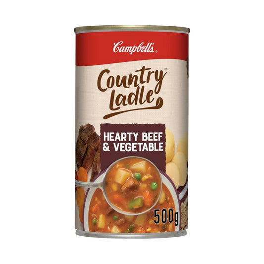 Campbell's Country Ladle Soup Can Hearty Beef & Vegetable - 500g