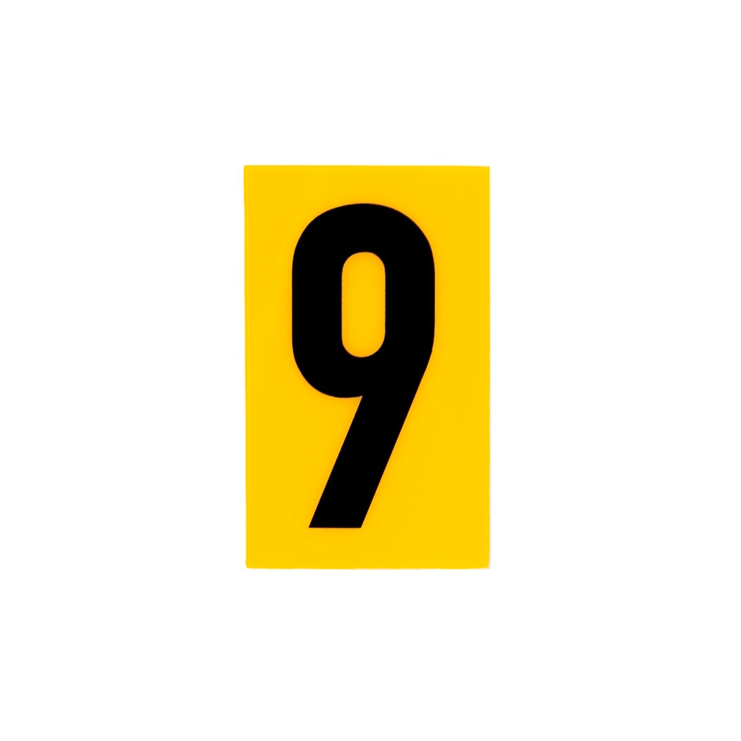 Sandleford Yellow Self Adhesive House Number 9 - 60mm
