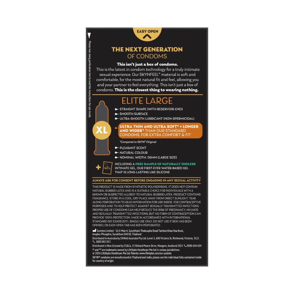 SKYN Elite Large Condoms - 10 Pack