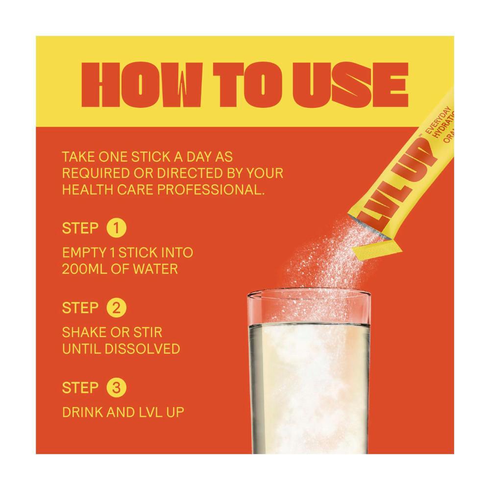 Lvl Up Everday Hydration Orange 10pk - 10PACK