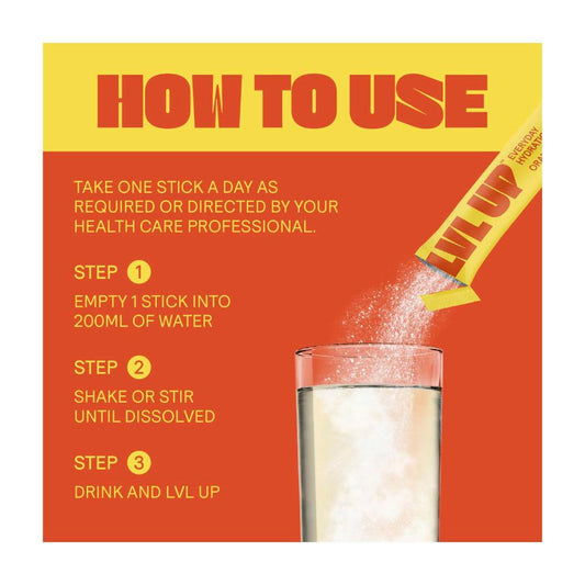Lvl Up Everday Hydration Orange 10pk - 10PACK