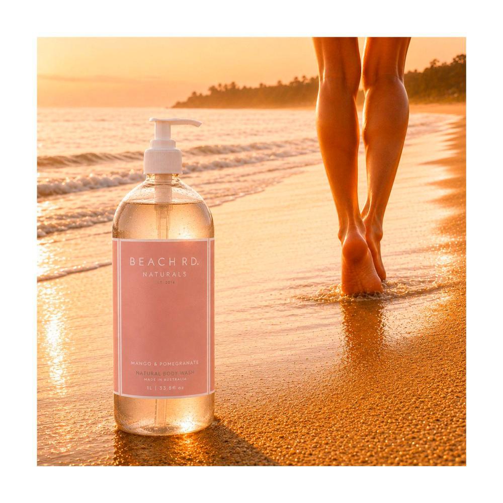 Beach Rd Naturals Body Wash Mango & Pomegranate - 1L