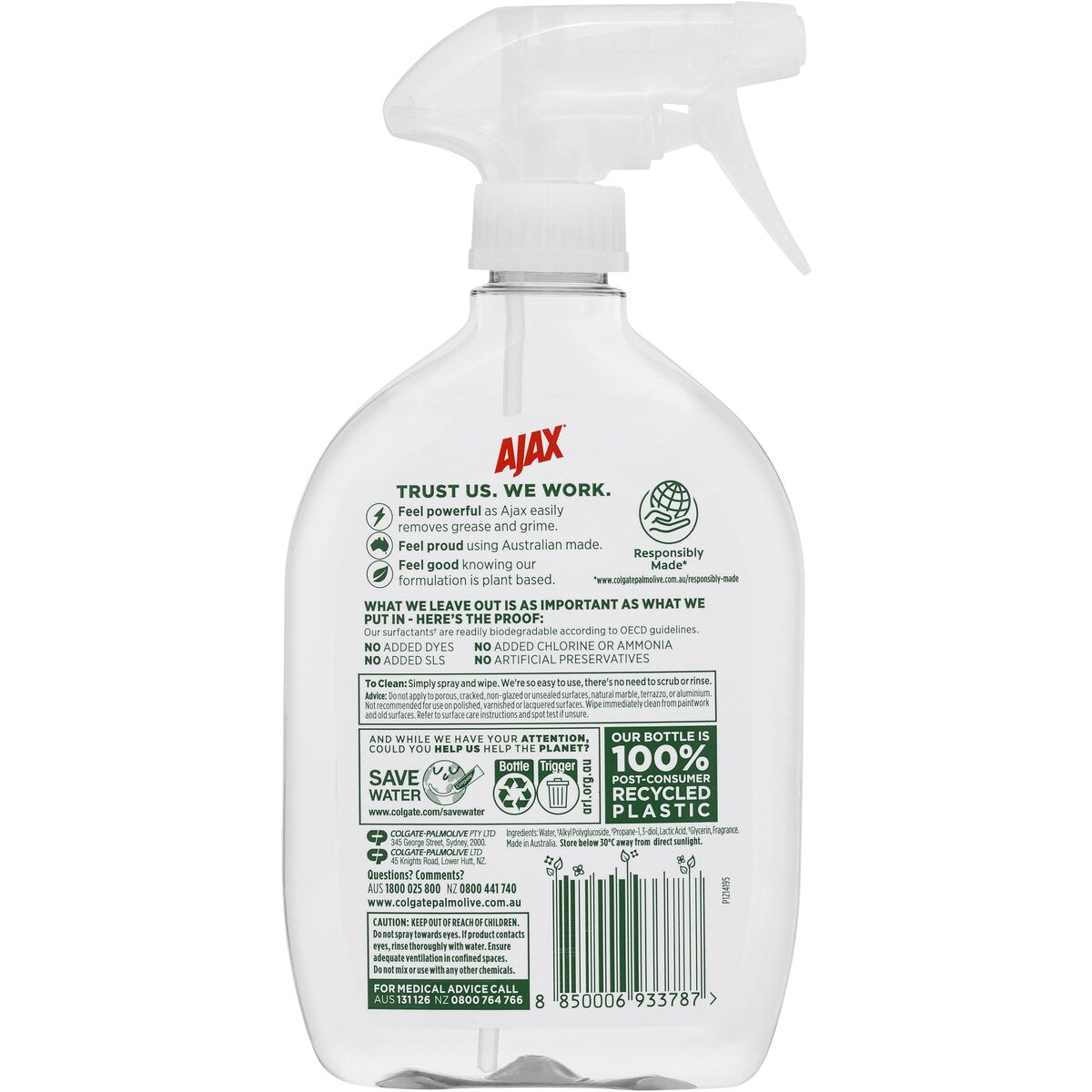Ajax Eco Multipurpose Cleaner Coconut & Lime 450mL