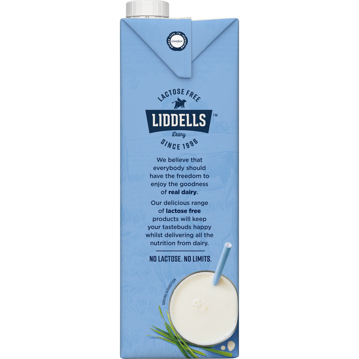 Liddells Lactose Free Full Cream Long Life Uht Milk 1l