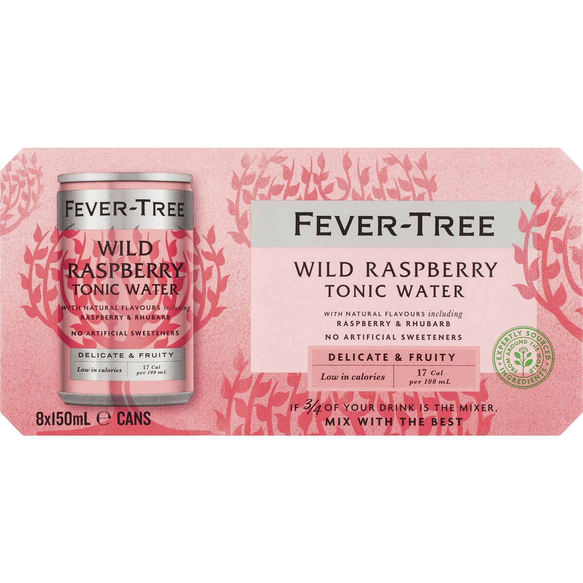 Fever-tree Wild Raspberry Tonic 150ml X 8 Pack