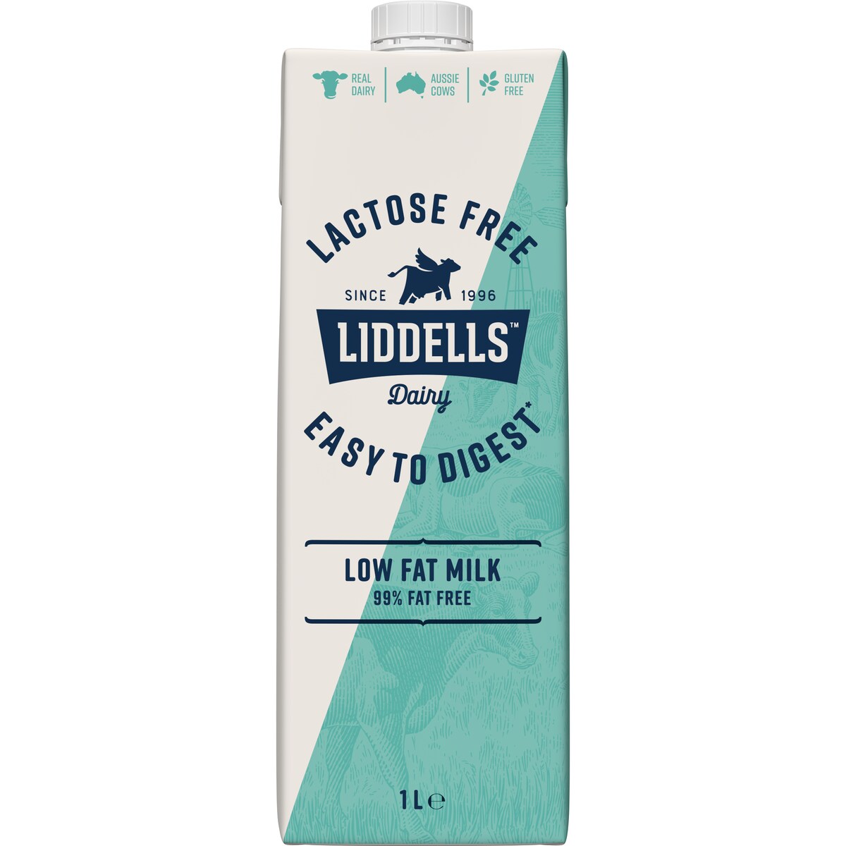 Liddells Lactose Free Low Fat Long Life Uht Milk 1l