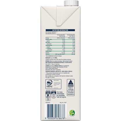 Liddells Lactose Free Low Fat Long Life Uht Milk 1l