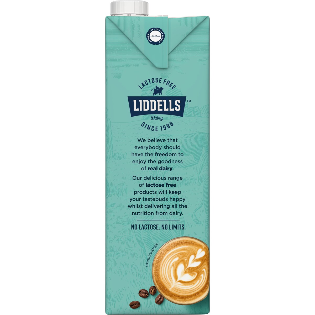 Liddells Lactose Free Low Fat Long Life Uht Milk 1l
