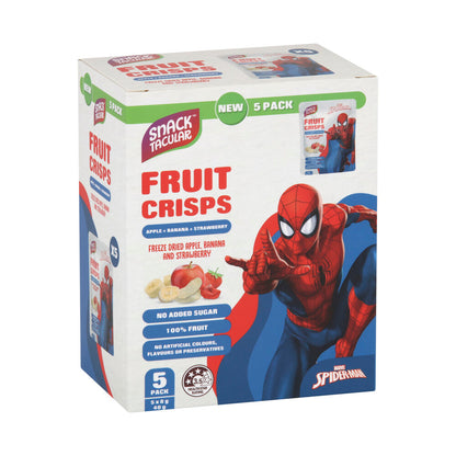 Snacktacular Spiderman Fruit Crisps Strawberry- Banana & Apple 5x8g - 40g