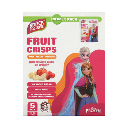 Snacktacular Fruit Crisps Disney Frozen Raspberry- Banana & Apple 5x8g - 40g