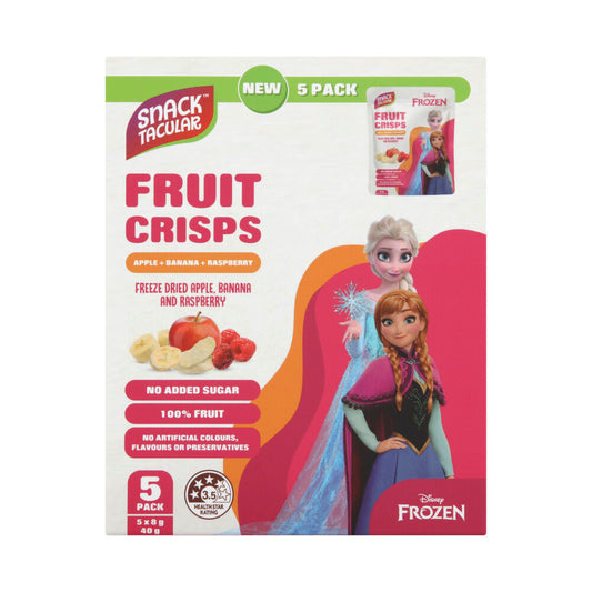 Snacktacular Fruit Crisps Disney Frozen Raspberry- Banana & Apple 5x8g - 40g