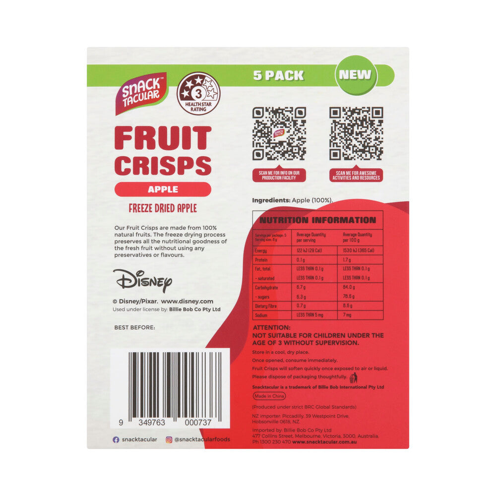 Snacktacular Disney Toy Story Fruit Crisps Apple 5x8g - 40g