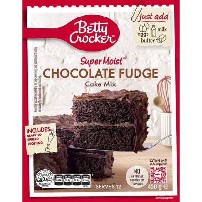 Betty Crocker Super Moist Chocolate Fudge Cake Mix 450g