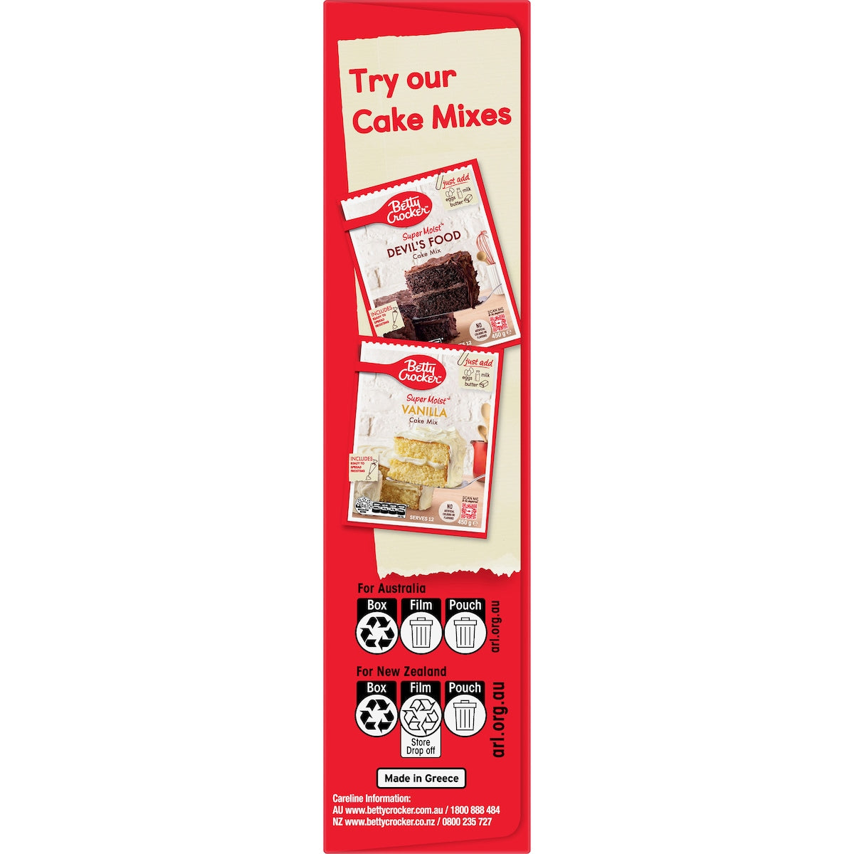 Betty Crocker Strawberries & Cream Cake Mix 450g
