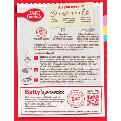 Betty Crocker Kids Rainbow Chip Party Cake Mix 450g
