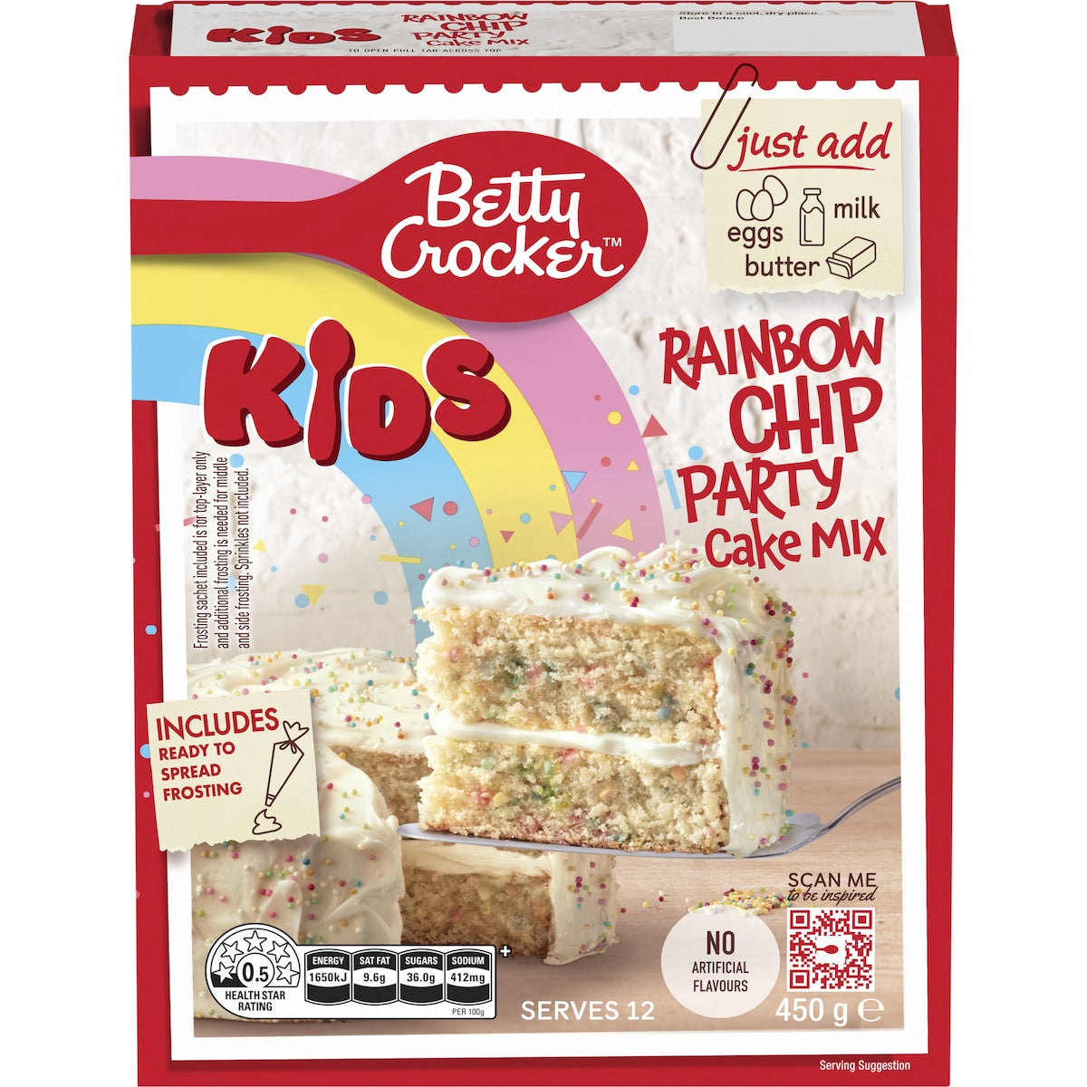Betty Crocker Rainbow Chip Party Cake Mix 450g