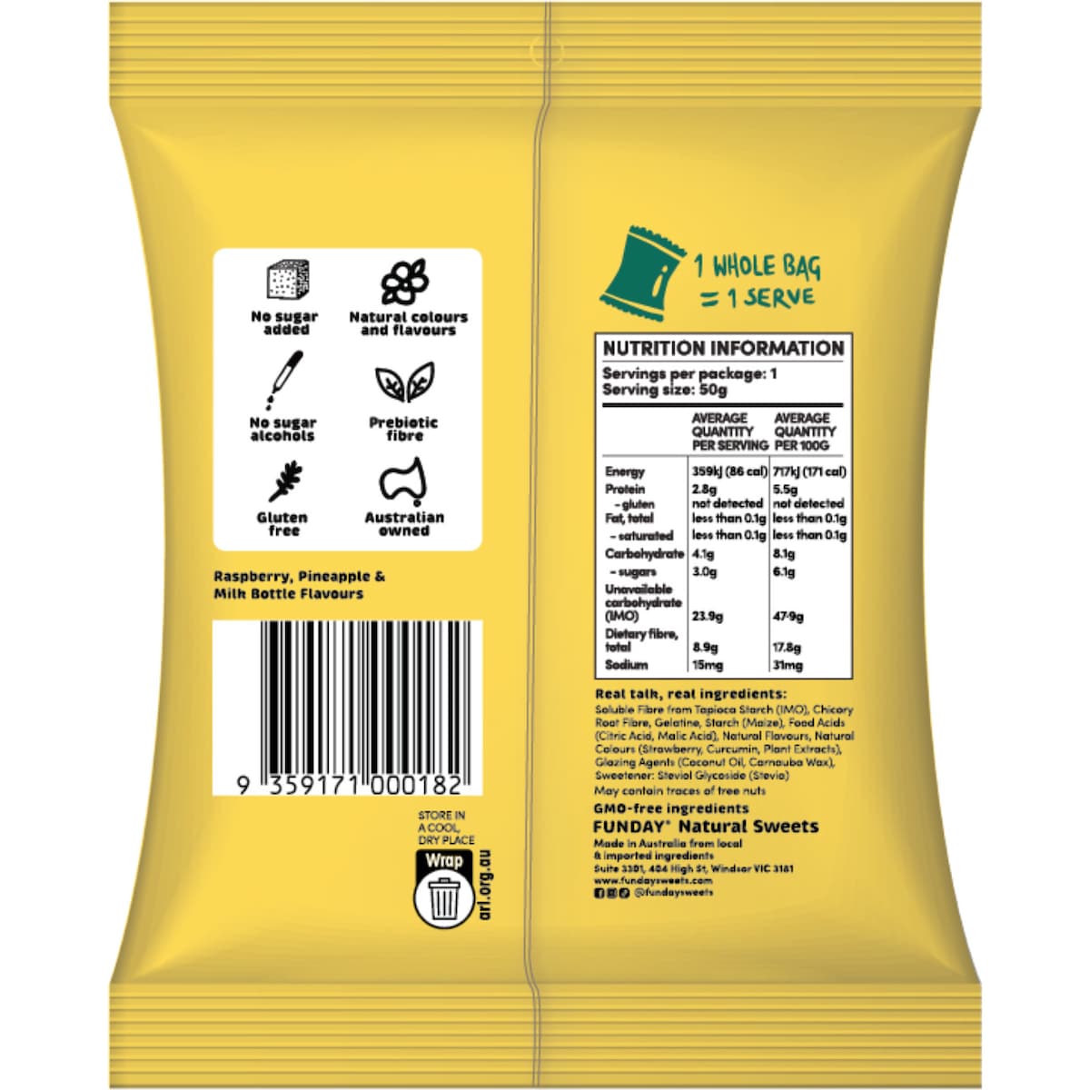 Funday No Sugar Added Party Mix Natural Sweets 50g