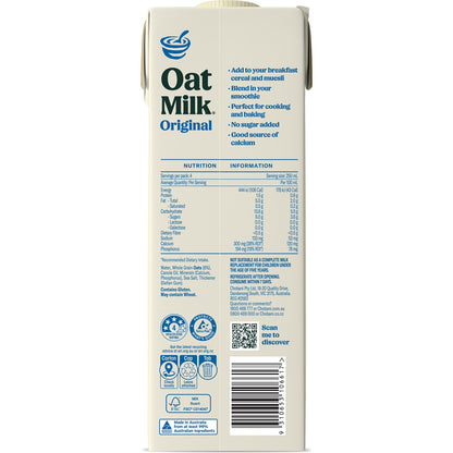 Chobani Long Life Oat Milk Original 1l