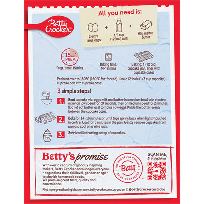 Betty Crocker Super Moist Vanilla Cupcake Mix 370g