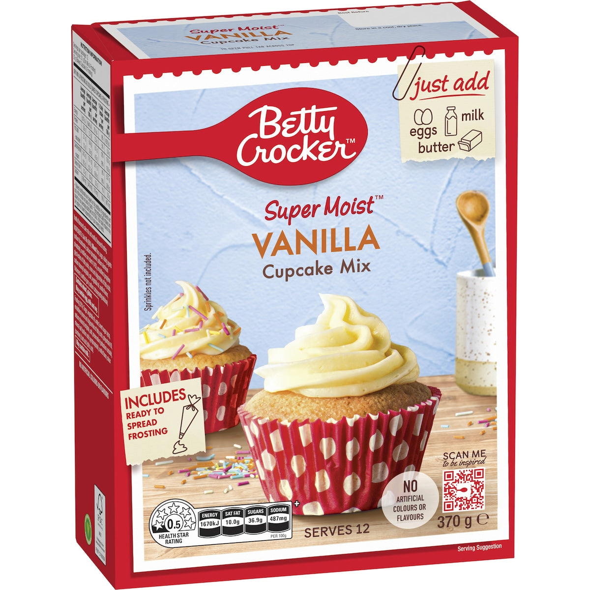 Betty Crocker Vanilla Cupcake Mix 370g