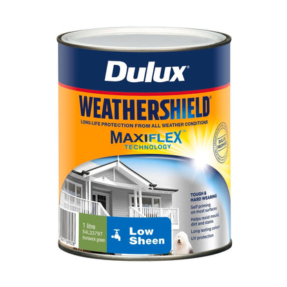 Dulux Weathershield Low Sheen Exterior Paint - 1L - Brunswick Green