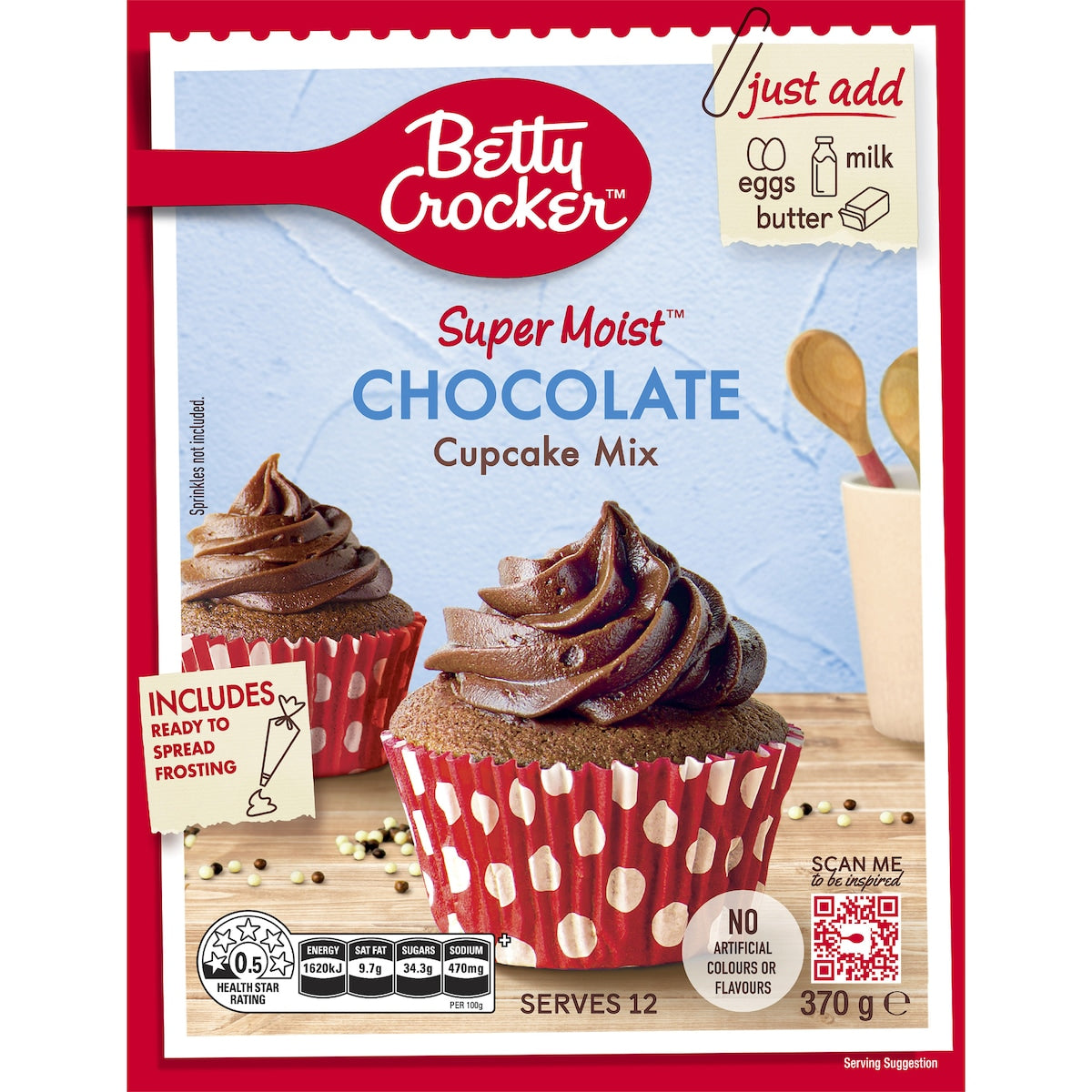 Betty Crocker Chocolate Cupcake Mix 370g