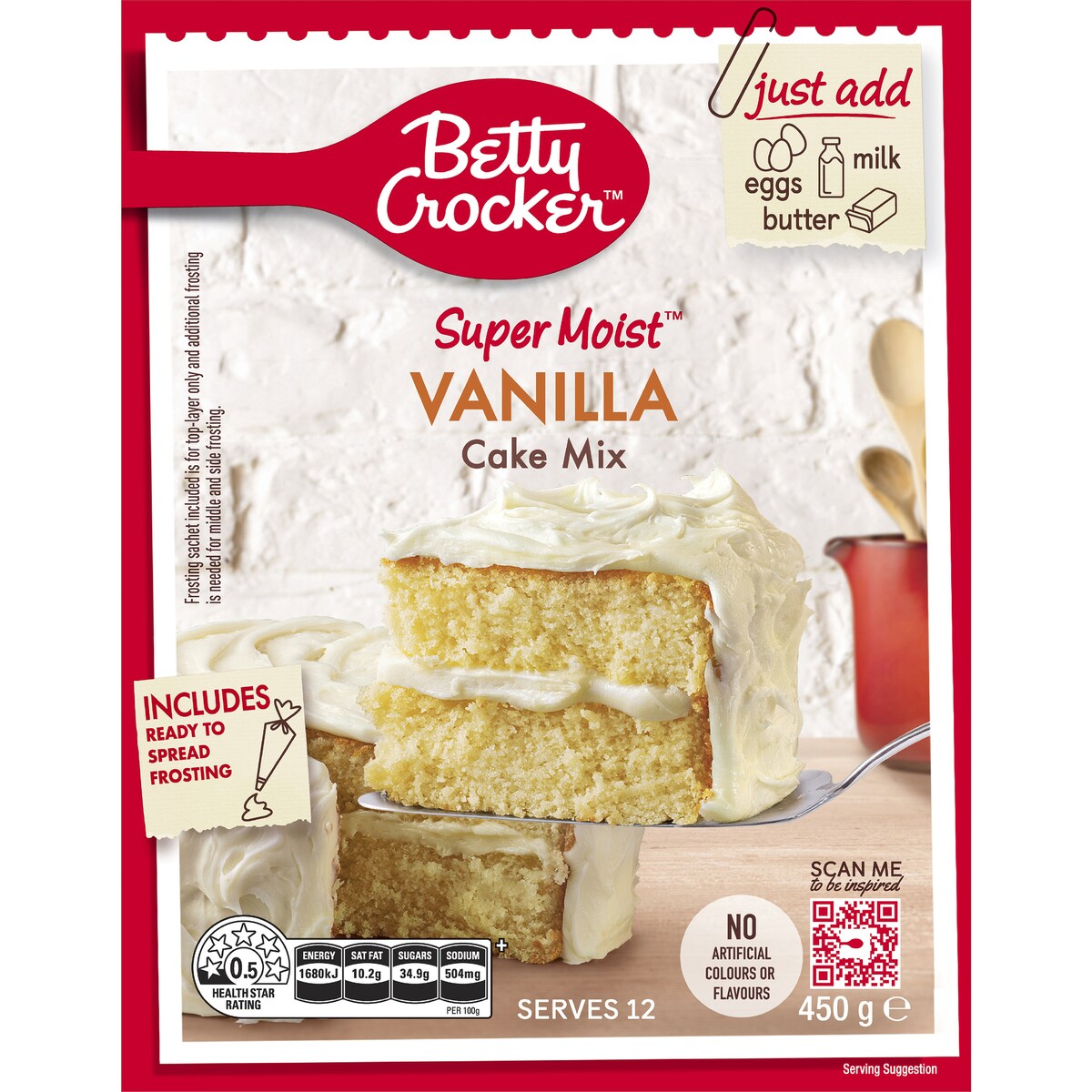 Betty Crocker Super Moist Vanilla Cake Mix 450g