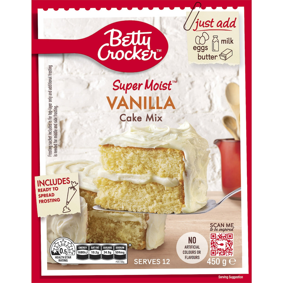 Betty Crocker Vanilla Cake Mix 450g
