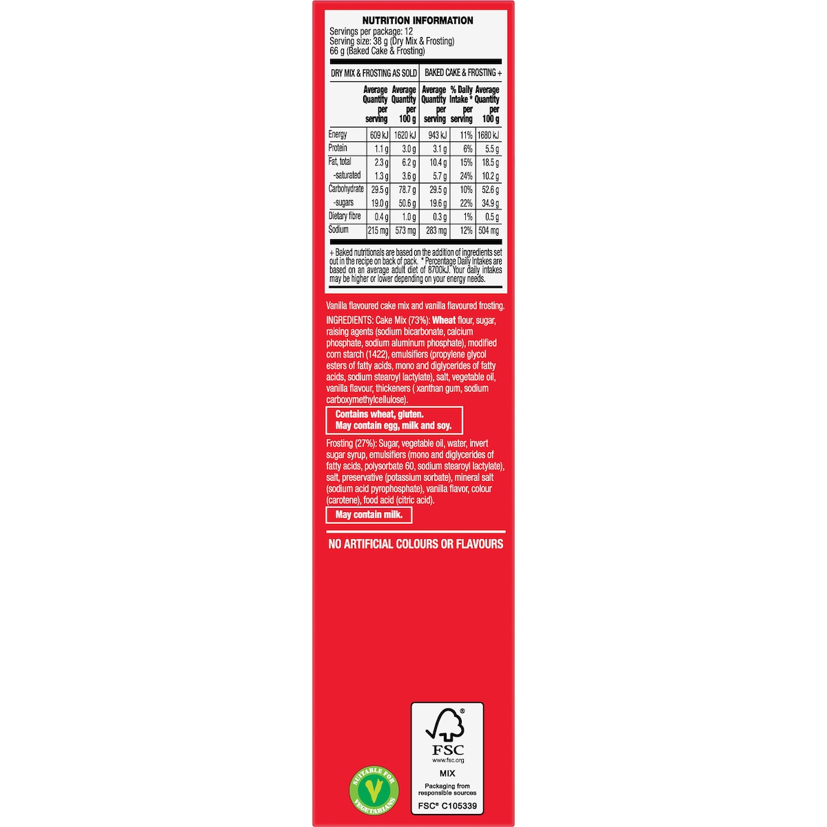 Betty Crocker Vanilla Cake Mix 450g
