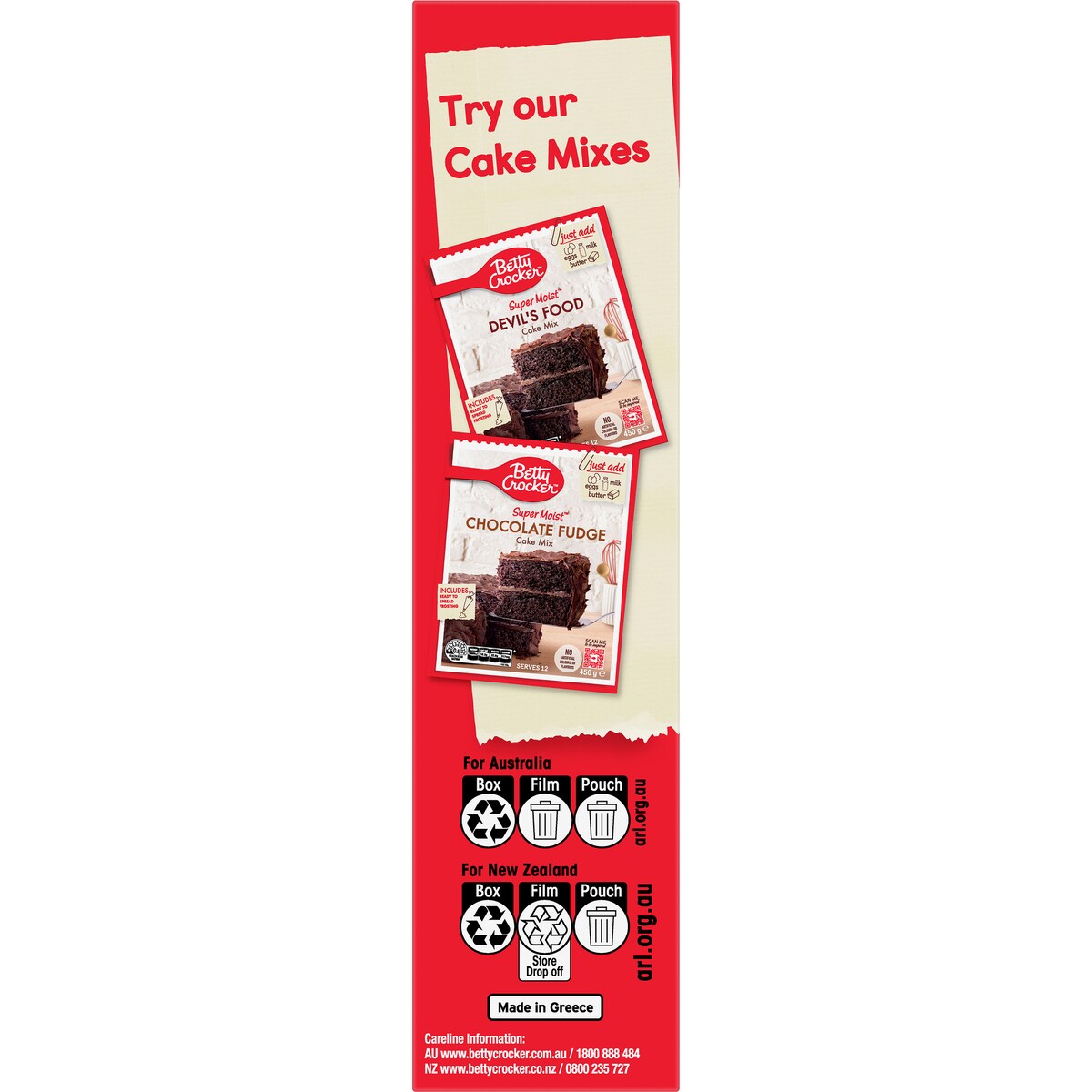 Betty Crocker Super Moist Vanilla Cake Mix 450g