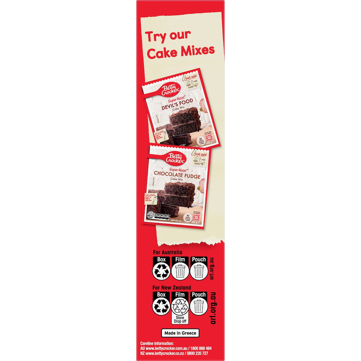 Betty Crocker Vanilla Cake Mix 450g
