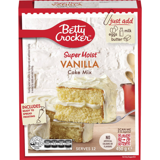 Betty Crocker Super Moist Vanilla Cake Mix 450g