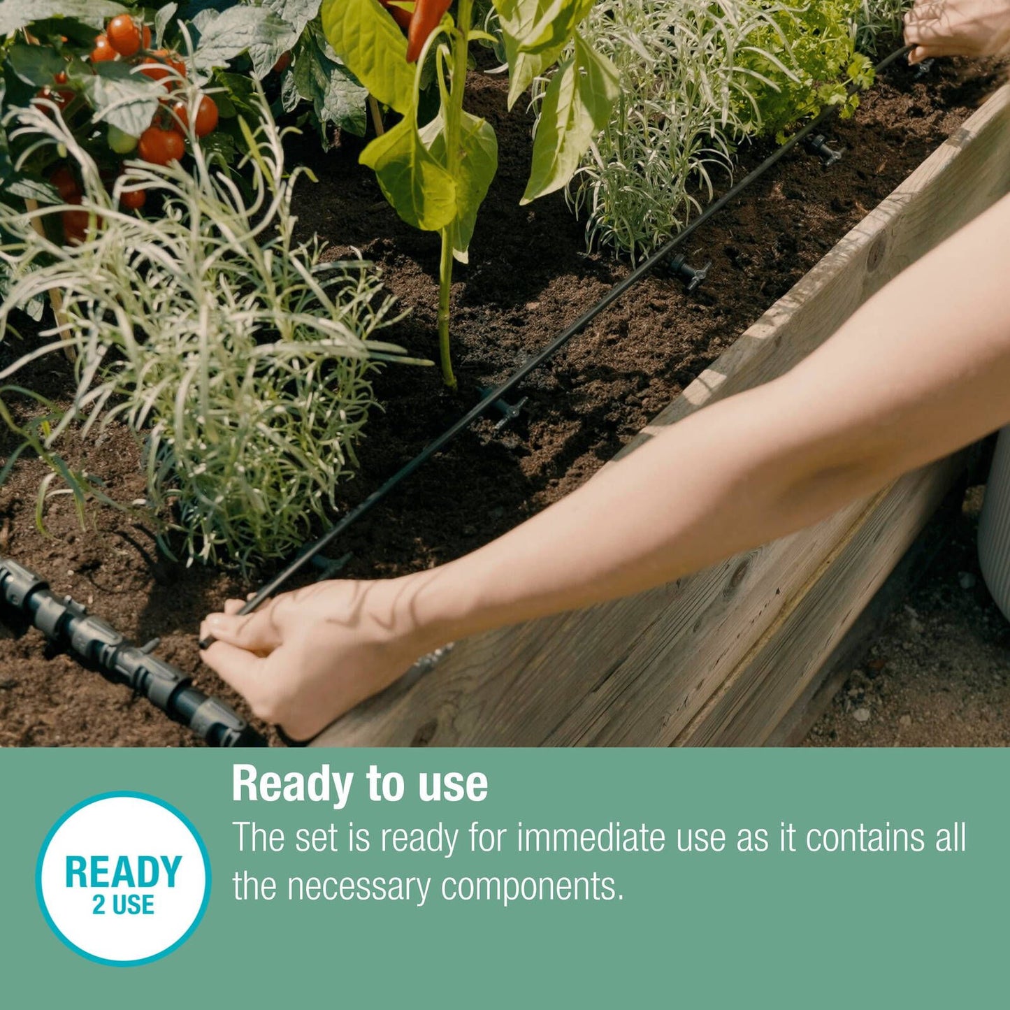 Gardena Micro Irrigation Garden Bed Set - 35 Plants - 440 x 445mm