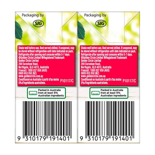 Golden Cire Juice Tetra Apple Fruit 6 Pack - 200mL